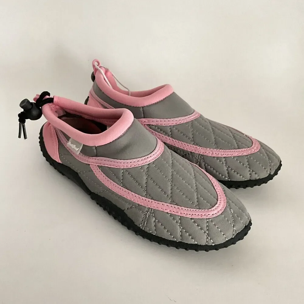 Just Speed Water Shoe Trim Slip-on Beach Pool Gray Kids 3